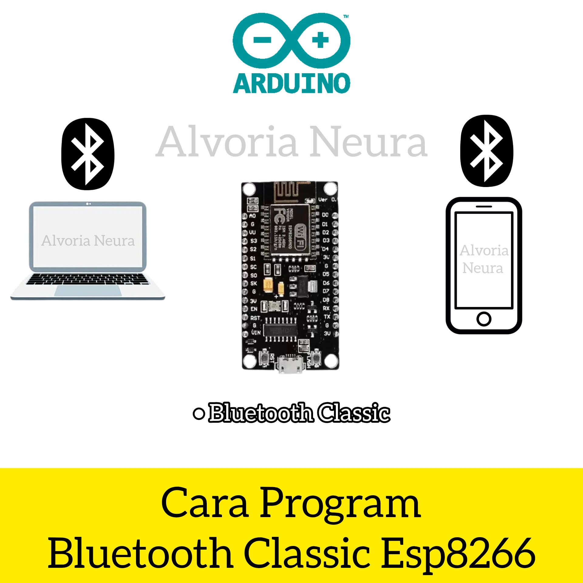 Gambar Artikel Cara Program Bluetooth Classic Esp8266 Nodemcu V3