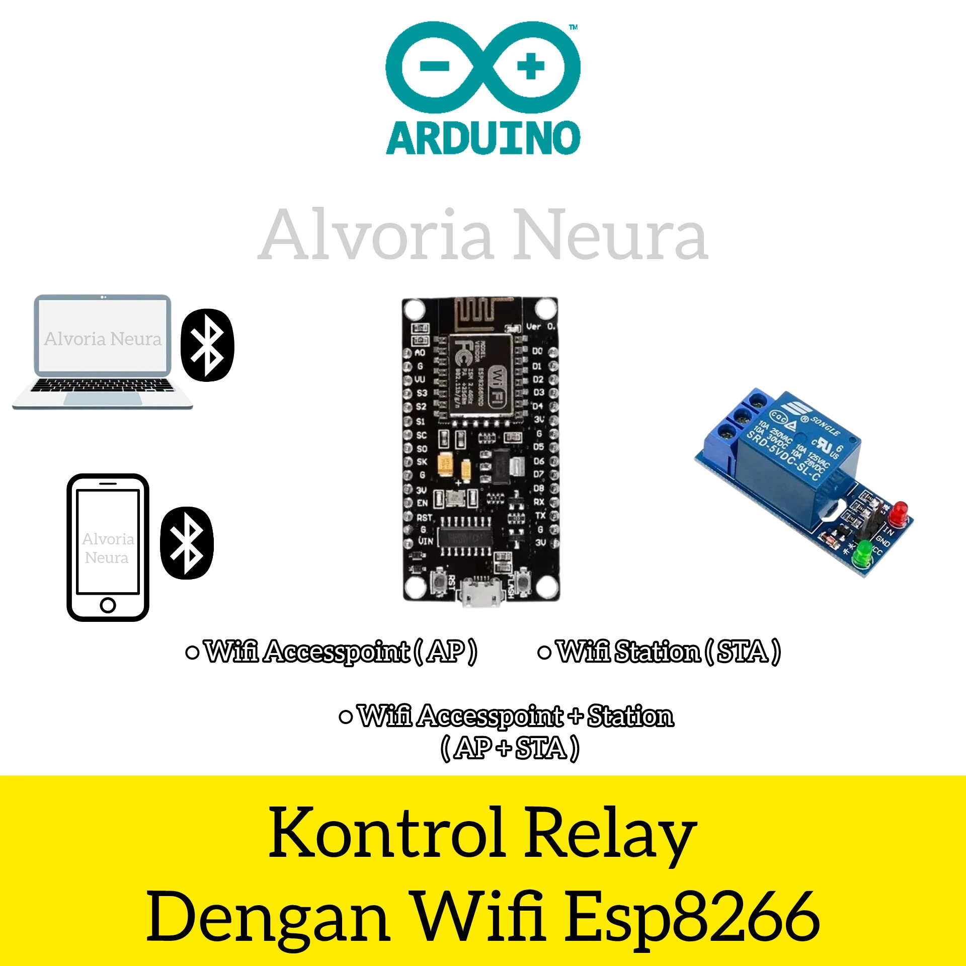 Gambar Artikel Kontrol Relay Dengan Wifi Esp8266 Nodemcu V3